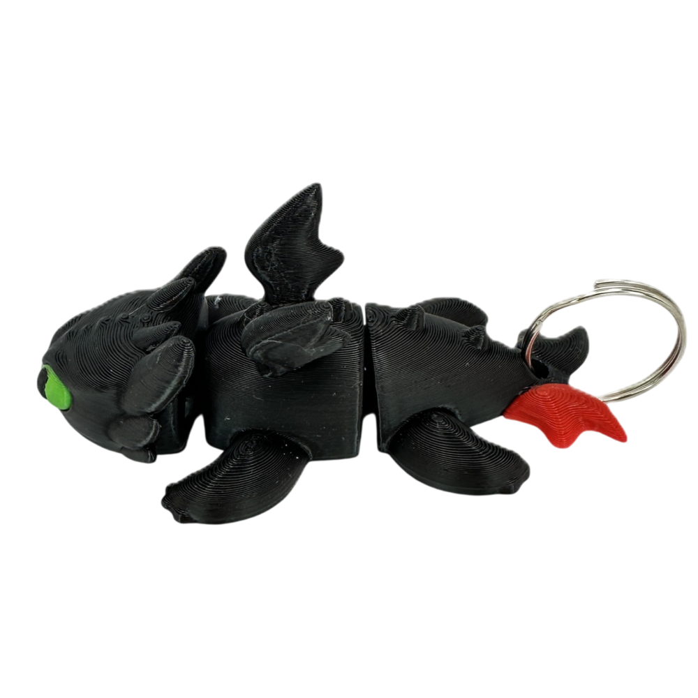 Toothless Keyring - Flexible - Red Wing 2 Toothless Keyring - Flexible - Red Wing