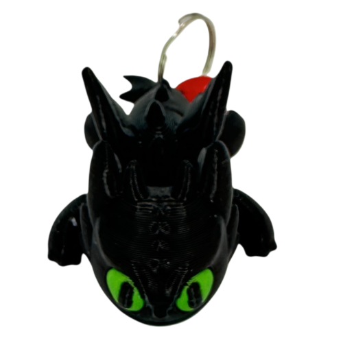 Toothless Keyring - Flexible - Red Wing 5 Toothless Keyring - Flexible - Red Wing