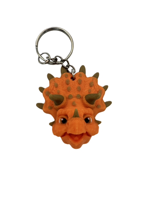Triceratops Head Keyring