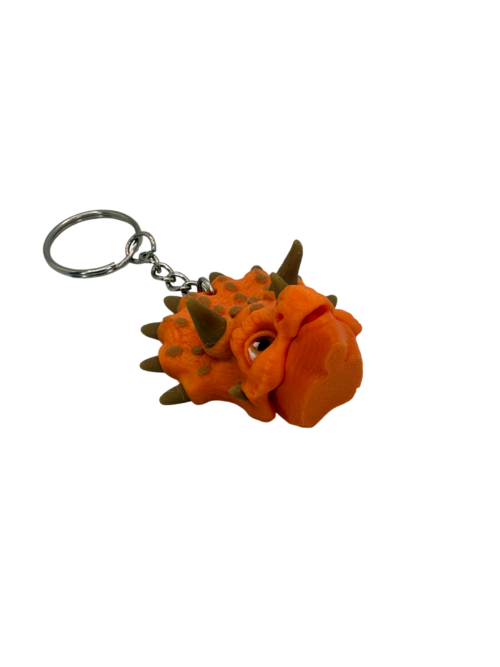 Triceratops Head Keyring