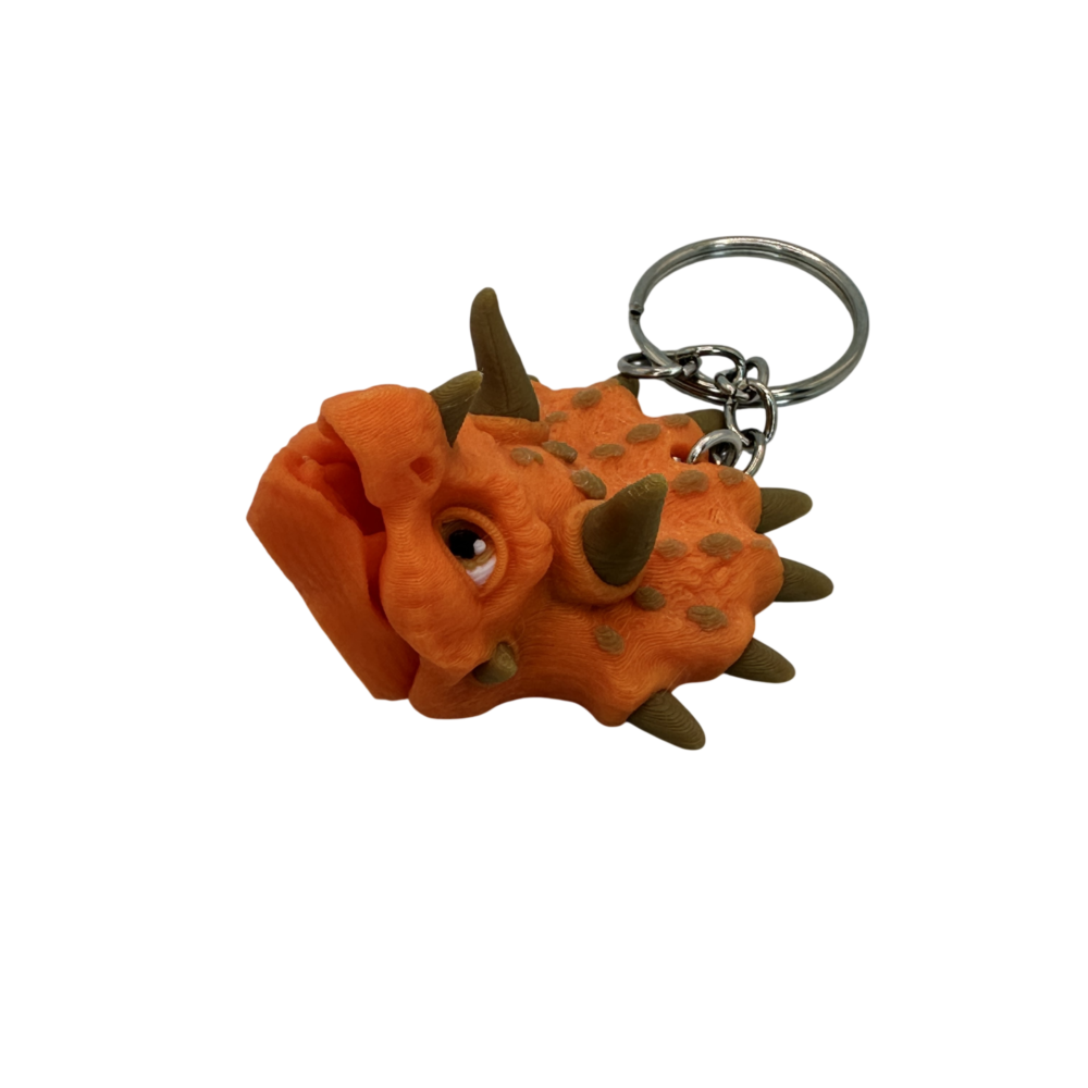 Triceratops Head Keyring