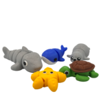 Articulated Mini Ocean Life Toy Play Set 5Piece